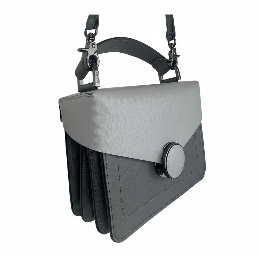 Botkier Nolita Gray Leather Crossbody Bag – w/ Dust Bag & Authenticity Card - Picture 3 of 8